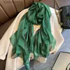 Women's Cape Really Silk and Wood Scarf Design Shining Silk Hijab Scarves Women Winter Spring Fashion Plaid Pashmina Shawls and Wraps Foulard L230920