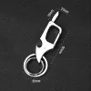 Classic Men Mini Knife Folding Bottle Opener Keychain Multifunctional Keyring Waist Mount Carabiner Car Key Accessories LL