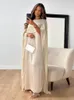 Basic Casual Dresse Fashion Solid Chiffon Maxi Dress Elegant High Waist O Neck Loose Long Robes Ladies Evening Party Vestido klänningar 230920