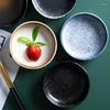 Тарелки японское круглое блюдо для приправ милая керамическая маленькая тарелка для макания домашняя креативная посуда для уксуса и соевого соуса миска для фруктовых закусок