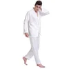 Homens sleepwear mens seda cetim pijamas conjunto pijama pijama conjunto pjs sleepwear conjunto loungewear us m l xl 2xl 3xl 4xl plus listrado 230920