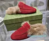 Inverno designer feminino nevado chinelos internos macio e confortável pele de carneiro quente chinelos meninas lindas botas de pelúcia com caixa