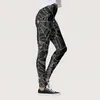 Kobiety legginsy modowe Halloweenowe kobiety z dyni drukowana elastyczność wysokiej talii 3D nogawka samica do spodni do joggingu na świeżym powietrzu