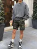 Men's Pants American Retro Washed Distressed Camouflage Workwear Shorts Summer European High Street Wide Leg Loose Functional
