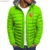 Women's Down Parkas Euro Club RC Lens tryckt ny jacka män långärmad ytterkläder kläder varma rockar vadderade tjocka parka smala fit vindbrytare l230920