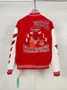 Giacche da baseball firmate da uomo di Chicago Le migliori donne del mondo plus size varsity Capispalla giacca a vento ricamata MK abbigliamento sportivo hip hop spider bulls ROSSO Cappotto di lusso