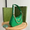 Brand Women Totes Bag Bolsas de designer de cores verdes Metal de luxo de couro real Lady Lady ombro