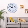 Horloges murales Horloge moderne élégante de haute précision à quartz sans tic-tac élégante conception ronde à piles pour un