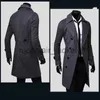 Men's Trench Coats Fashion Brand Autumn Jacket Long Trench Coat Men High Quality Slim Fit Solid Color Men Coat Double-Breasted Jacket M-4Xl J230920