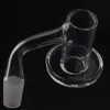 Grid Bottom Full Weld Quartz Charmer Banger med ihålig pelare Cap 20mm OD Blender Helt svetsad avfasad kantkvarts naglar för dabbar riggar bongs rör röker butik