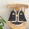 Clothing Sets MILANCEL Autumn Baby Clothes Set Toddler Cute Plaid Knit Cardigan Bodysuit Girls Suit