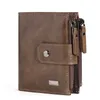 Wallets Anti Theft Brush Business Leather Thin And Short Men's Holders For Men Coin Purse