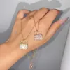 Dainty Başlangıç ​​Kolye Kilidi 18K Altın Kaplama Kadınlar İçin Ama Kilit Mektubu Minimalist kişiselleştirilmiş mücevher2068