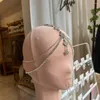 Fermagli per capelli Stonefans Ciondolo geometrico Testa Catena Tiara Gioielli Copricapo vintage Strass Accessori per feste Art Deco da sposa Cap