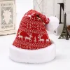 Gestrickte Weihnachtsmütze für Erwachsene, Schneeflocke, Rehkitz, Wolle, festliche Dekoration, Mütze 920