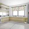 Vorhang, Aquarell-Gemüse-Textur, kurzer Tüll-Halbvorhang für Küchentür, Café, kleine Fenster, transparente Vorhänge