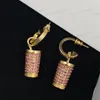 Coke Cup Earrings, Designer jewelry Embed Zircon fashion women's earrings, 2 colors, silver/pink