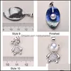 Jewelry Settings 12 Styles New Pearl Necklace 925 Sliver Pendant Diy Women Fashion With Chain Gift Drop Delivery Dhgarden Otdwo