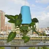 Vasi per fioriere OOTDTY Vaso da giardino a cielo invertito Vaso sospeso Fioriera capovolta Vaso da fiori Cesto portaoggetti Rotazione a 360 gradi 13x9,5x9,5 cm 230920