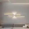 Lâmpada de parede simples longo ouro preto branco nórdico moderno led luzes leitura quarto cabeceiras wandverlichting decoração