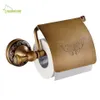 Европейские антикварные держатели для туалетной бумаги Латунный резной держатель для туалетной бумаги Золото Pvd Ti Flower Аксессуары для ванной комнаты Продукты T200425306S