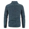 Pulls pour hommes Hommes Pull Manteau Confortable Élégant Cardigan tricoté à fermeture éclair avec poches Couleur unie Manches longues pour décontracté