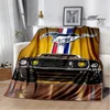 Blankets Mustang car printed blanket Flannel Blanket Warm blanket Home travel blanket Birthday Gifts blankets for beds 230920