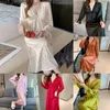 Women's Sleep Lounge Summer Satin Night Dress Women Sleepwear With Bras Long Lace Nightgown Kort ärm Sleepdress Loose Intime Lingerie Nightwear L230920