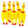 pet dog puppy screaming shrilling yellow chicken pet dog toy kids sound toy nontoxi cat rubber chewing chick toys