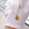 Modekanalmärke 18k guldpläterade halsband lyxig designer halsband kedja för kvinnliga gåvor
