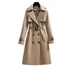 Jaquetas femininas Mulheres Casacos e Outono Mid Comprimento Trench Coat Coreano Moda Inverno Roupas Cinto para 230920