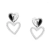 Dangle Earrings LONDANY Black And White Contrasting Love Ins Niche High-end Heart