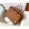 Leather Bk Platinum Tote Genuine 2024 Designer Handbag Fashion Home High Sense Women's Bag Palm Print Portable Leisure One Shoulder Prank