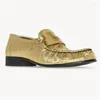 Chaussures habillées The Row 2023 Vintage Fashion Eel Cuir Single Casual Golden Lefu