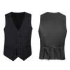 Herenkostuums Blazers Slim Fit 3-delig Double Breasted Zwart Krijtstreep Smoking Pak Set voor Bruiloft Prom 230920