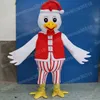 Halloween Red Hat Chicken Mascot Costume High Quality Cartoon theme character Carnival Unisex Adults Size Christmas Birthday Party Fancy Outfit