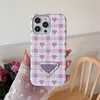 Étuis de téléphone design Étuis ajustés résistants à l'eau pour Iphone 15pro 15promax 15 14 Pro Max 13Promax 13 12 12pro 11 motif coeur d'amour géométrie de luxe étui pour iPhone 64358