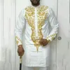 Этническая одежда Vetement Femme 2021 Мужская одежда Bazin Riche Африканская рубашка для традиционных платьев с принтом больших размеров Pa244s