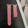 Designer Watch Band Strap For IWatch 38mm 40mm 41mm 42mm 44mm 45mm 49mm PU Leather Smart Straps Armband Armband