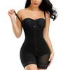 Women's Shapers Woman Kontrola brzucha Sculpt Lateks Trener Bodysuit Slim Zipper i Hook Shapewear Open Bust Corset