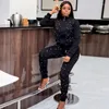 Women's Two Piece Pants Set Pearls Tracksuit Beads Leisure Jogger Women Sweat Suits Outfits Loungewear Cold Fall Clothes 2