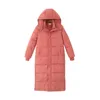 Dames Trenchcoats Winter Dames Verdikte warme donskatoenen jas Basic Solid Student Outfit Afneembare pet Verlengde jas Voor 2023