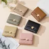 Wallets 2023 Wallet Women's Short Cross Border Small Money Clip Simple And Versatile Hardware Flower Buckle Bag