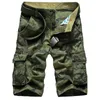 Women's Pants Capris Men's Thin Loose Workwear Shorts Multi Pocket Split Mid Pants Cotton Casual Camo Capris Summer Cargo Pants 230919