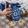 حاملي الشموع 50 PCS Star Decorations Hanukkah Party Table Supplies Flash Ornaments تزويد محور النسيج غير المنسوج