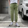 Pantalon pour hommes 2023 Automne Cargo Léger Respirant Casual Attaché Fermé Micro Élastique Course