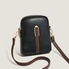 Evening Bags Genuine Leather Women's Bag Fashion Double Zip Portable Mini Shoulder Mobile Phone Luxury Cow Crossbody