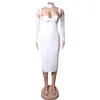 Kobieta dama sexy wycięcie na imprezę z długim rękawem sukienka One Piece Bodycon Bandage sukienki ZF3820