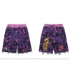 Shark Men's Designer Shorts Men Women z małpami szorty kamuflaż elastyczne talii dreski stylistowe kreskówka drukarnia