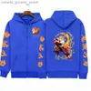 Erkek Hoodies Sweatshirts Kyojuro Rengoku Anime Hoodie Demon Slayer Baskı Sweatshirt Harajuku Street Giyim Fermuarı Topsl230920